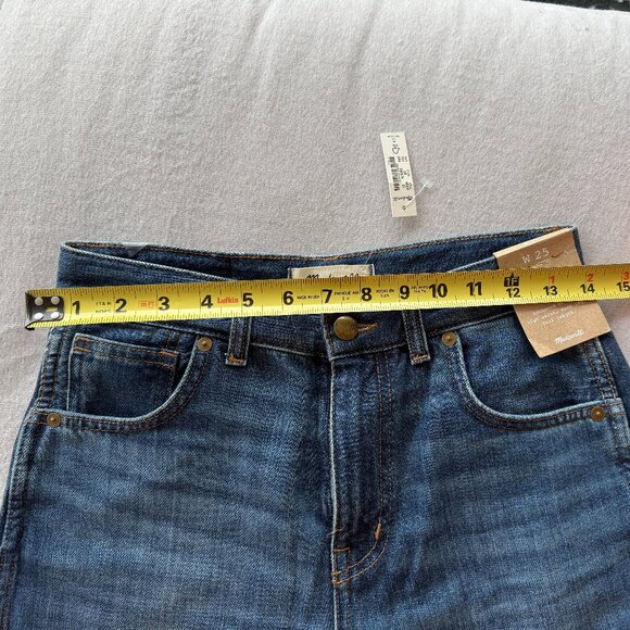 Madewell Dark Blue Wide Leg Flare Jeans - Picture 14 of 16